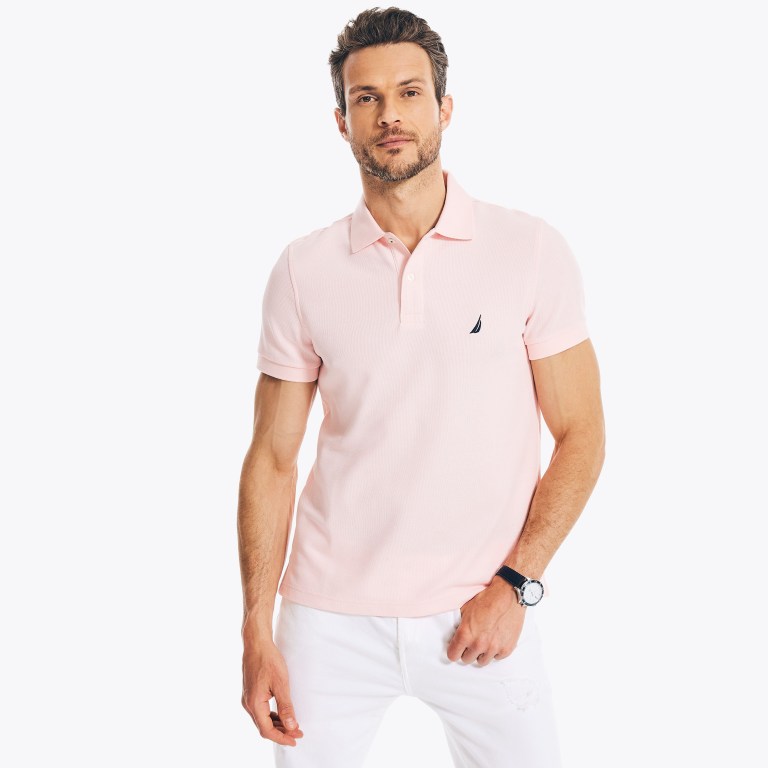 Men's Nautica Sustainably Crafted Deck Polo Shirts Red | jrklMaAj