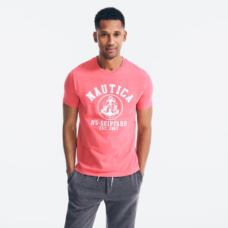 Men's Nautica Sustainably Crafted Ns-83 Graphic T Shirts Red | vzMlSq5u