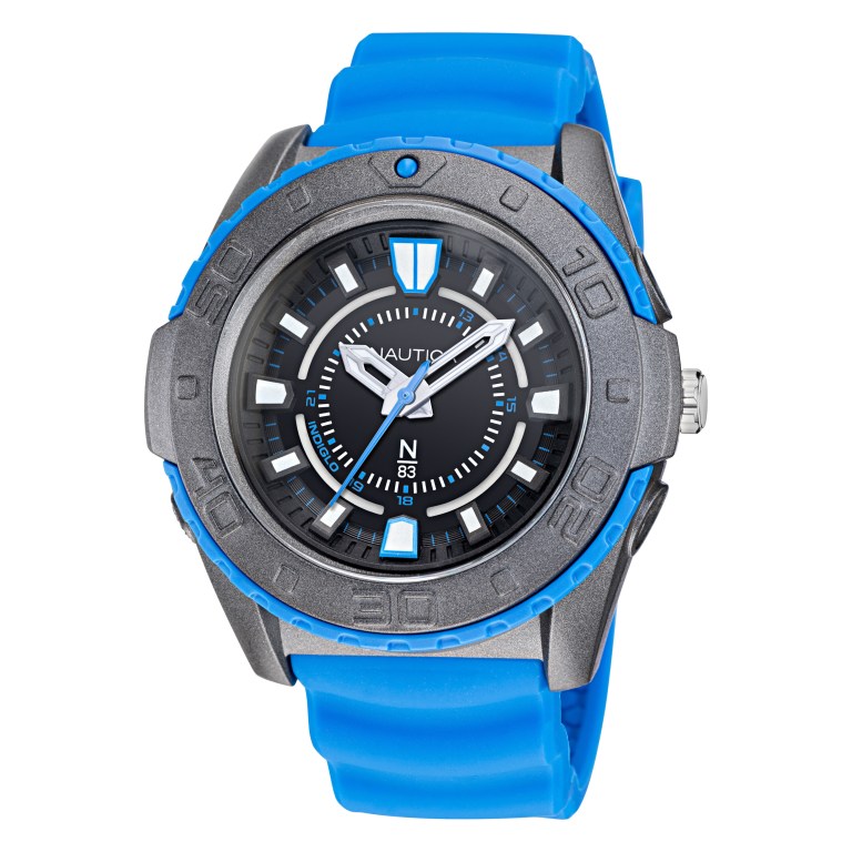 Men's Nautica Textured Silicone 3-hand Watches Multicolor | HXPQ3oyO