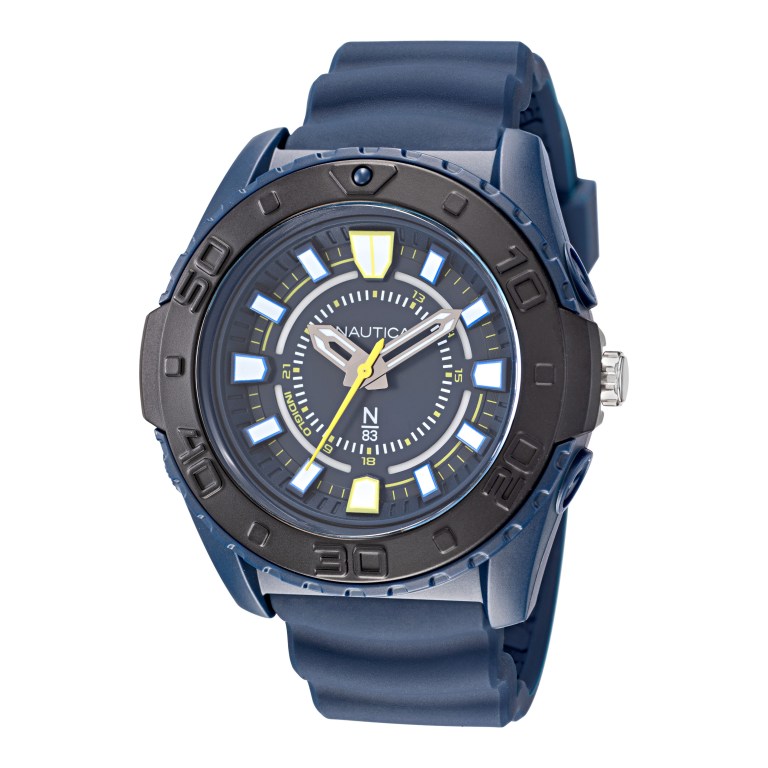 Men's Nautica Textured Silicone 3-hand Watches Multicolor | cSgfZNch