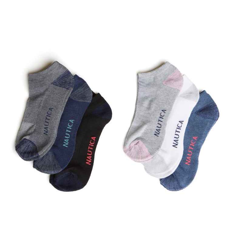 Women's Nautica Athletic Low Cut , 6-pack Socks Multicolor | HcHEEGJl