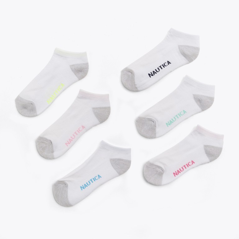 Women's Nautica Athletic Low Cut , 6-pack Socks Multicolor | JQaQEJtk