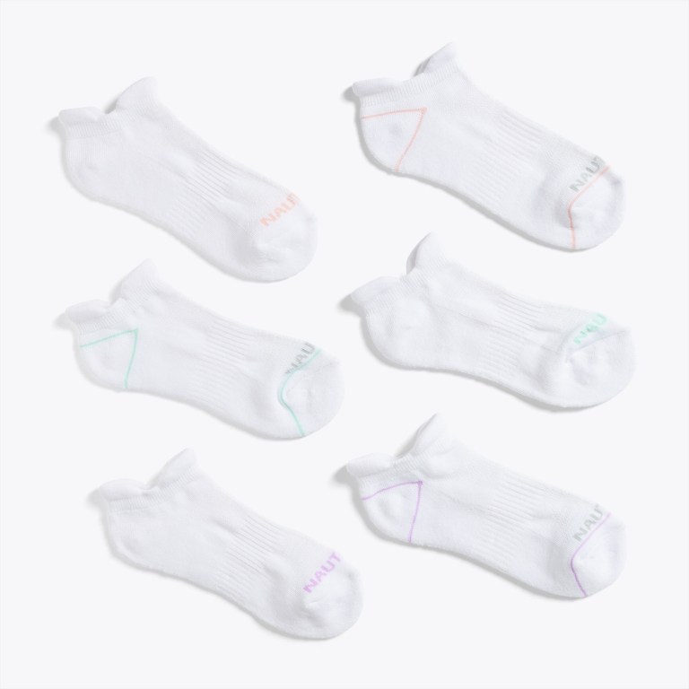 Women's Nautica Athletic Tab Low-cut , 6-pack Socks Multicolor | HqcW7b9Q