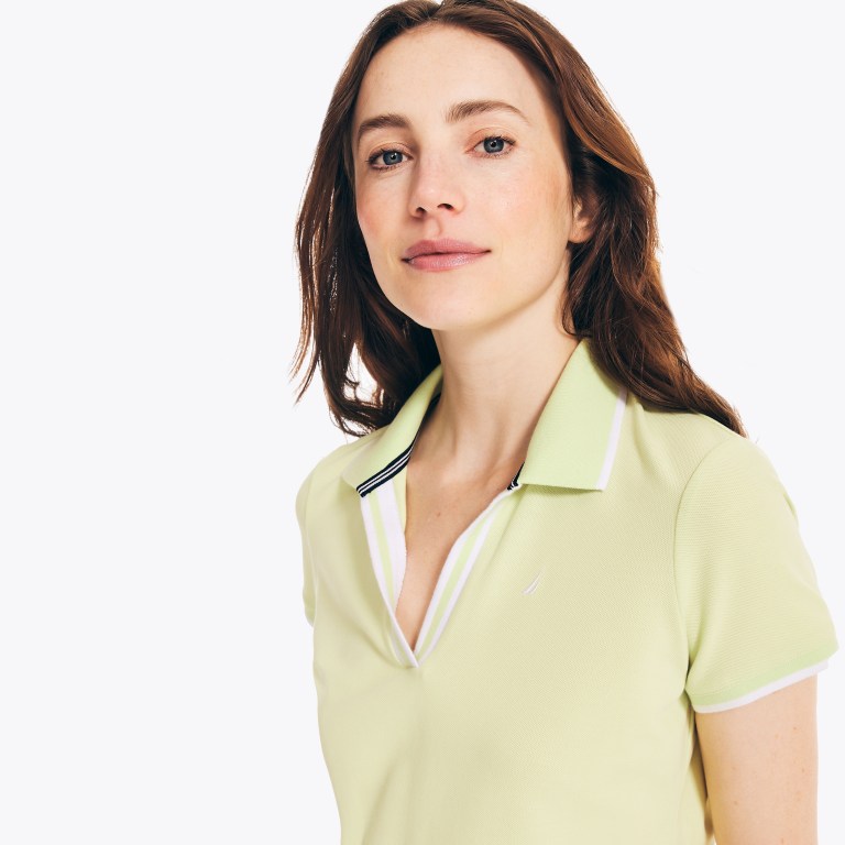 Women's Nautica Sustainably Crafted Ocean Split-neck Polo Shirts Multicolor | upB6LE5M