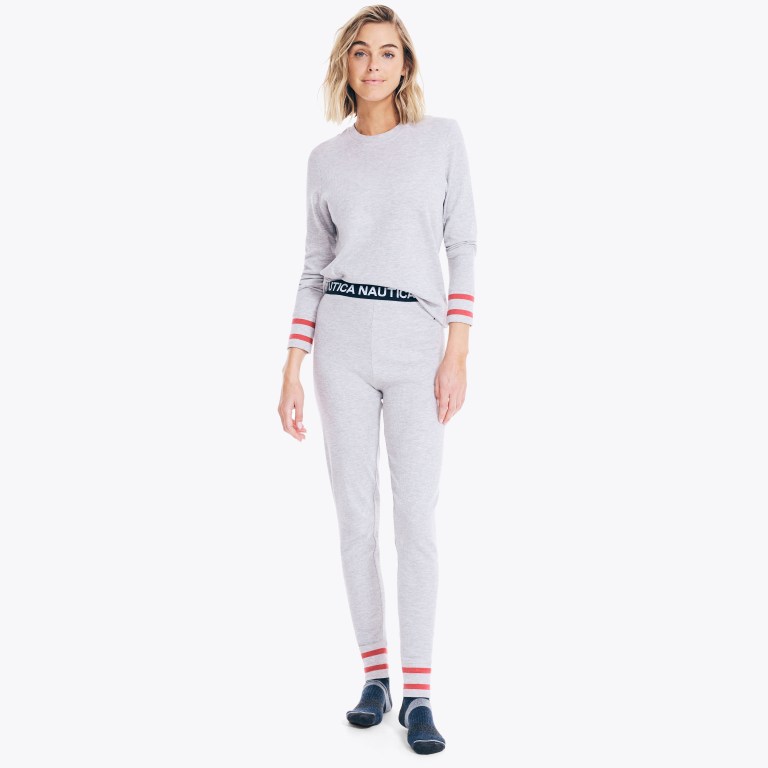 Women's Nautica Thermal Set Sleepwear Grey | TO82VcPn