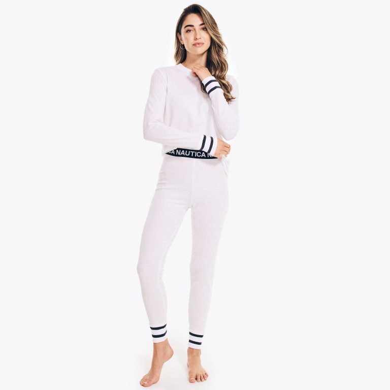 Women's Nautica Thermal Set Sleepwear Light Yellow | FremRwfo