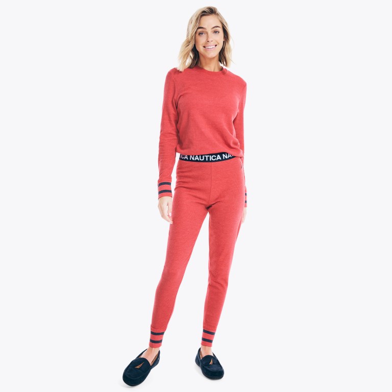 Women's Nautica Thermal Set Sleepwear Rose | yWcEmYHm